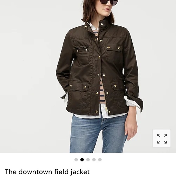 J Crew Downtown field Jacket Khaki - Picture 3 of 4